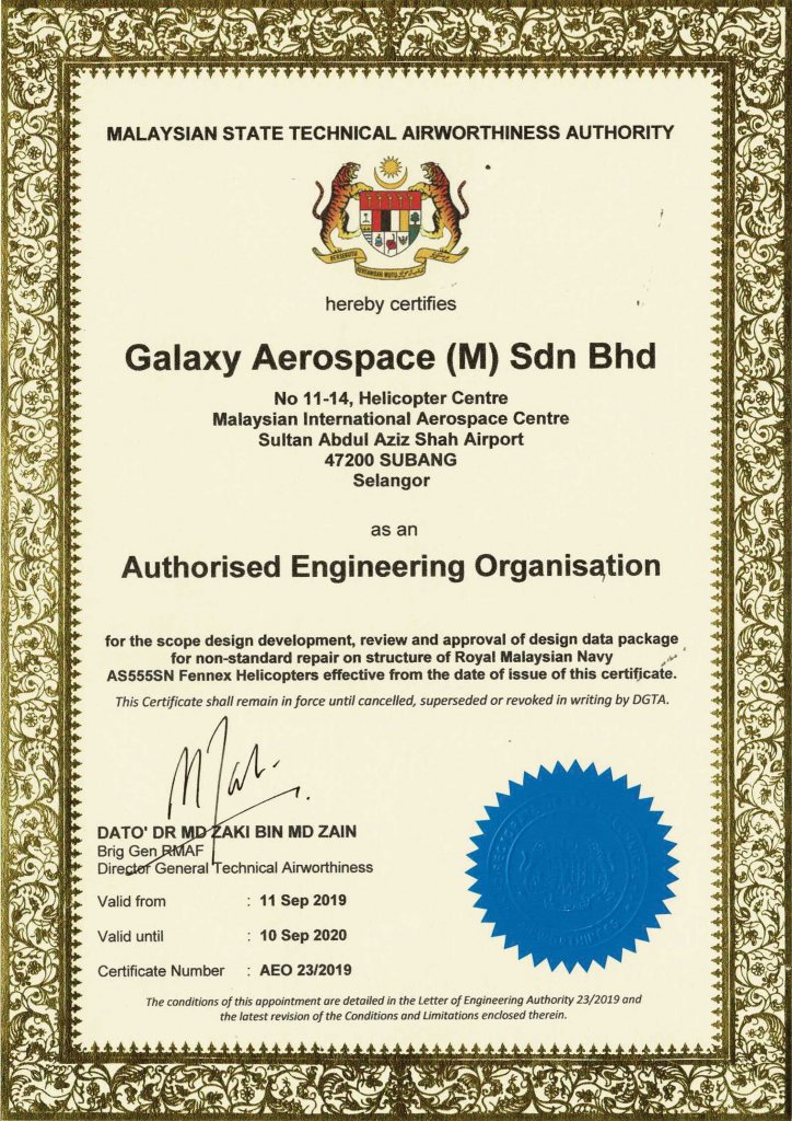 Design-DOA - Galaxy Aerospace (M) Sdn Bhd